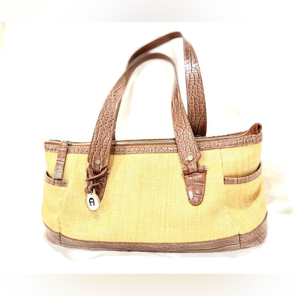 Etienne Aigner Stylish Tan and Brown Women's Handbag